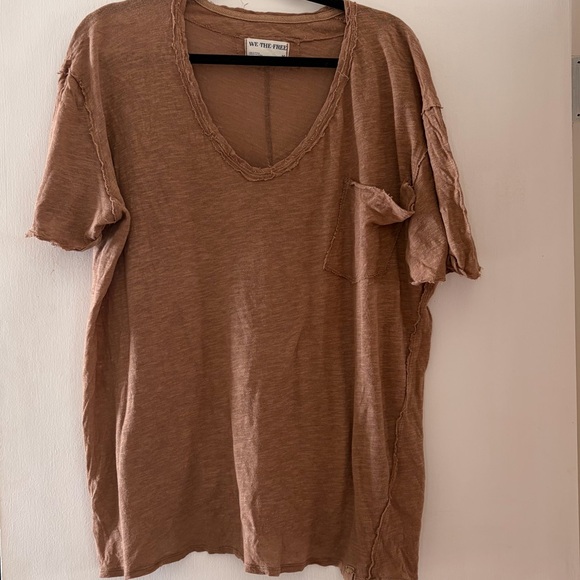 We The Free Tops - We The Free Brown Short Sleeve Tee
